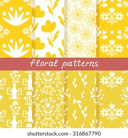 Seamless patterns set with decorative patterns