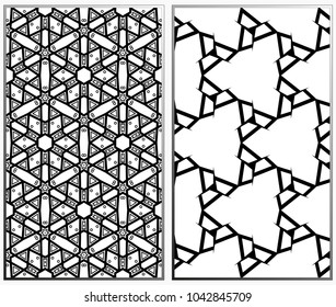 Seamless patterns set. Geometric ornaments. Abstract backgrounds. Vector illustration.