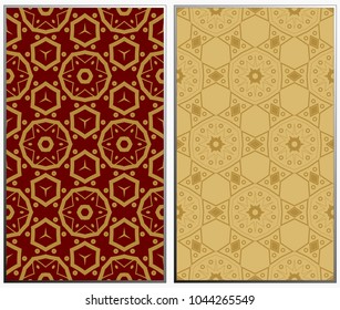 Seamless patterns set. Geometric ornaments. Abstract backgrounds. Vector illustration.
