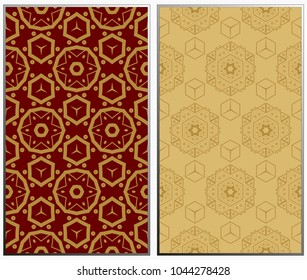 Seamless patterns set. Geometric ornaments. Abstract backgrounds. Vector illustration.