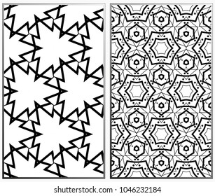 Seamless patterns set. Geometric ornaments. Abstract backgrounds. Vector illustration.