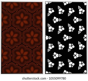 Seamless patterns set. Geometric ornaments. Abstract backgrounds. Vector illustration.