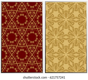 Seamless patterns set. Geometric ornaments. Abstract backgrounds. Vector illustration.