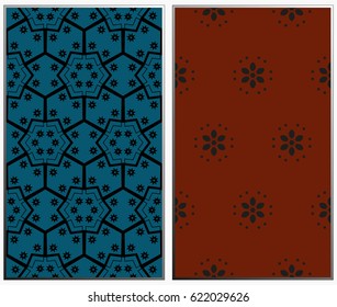 Seamless patterns set. Geometric ornaments. Abstract backgrounds. Vector illustration.