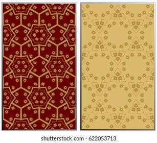 Seamless patterns set. Geometric ornaments. Abstract backgrounds. Vector illustration.