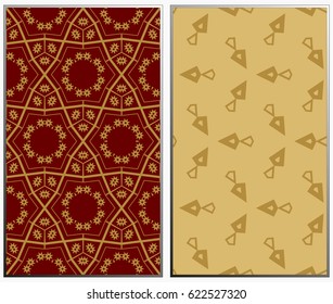 Seamless patterns set. Geometric ornaments. Abstract backgrounds. Vector illustration.