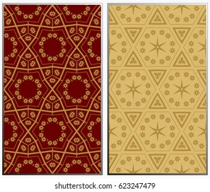Seamless patterns set. Geometric ornaments. Abstract backgrounds. Vector illustration.