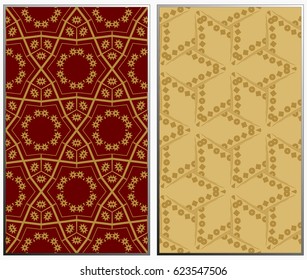 Seamless patterns set. Geometric ornaments. Abstract backgrounds. Vector illustration.
