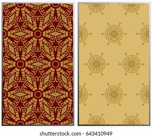 Seamless patterns set. Geometric ornaments. Abstract backgrounds. Vector illustration.