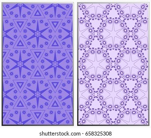 Seamless patterns set. Geometric ornaments. Abstract backgrounds. Vector illustration.