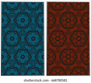 Seamless patterns set. Geometric ornaments. Abstract backgrounds. Vector illustration.