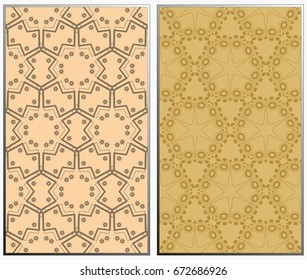 Seamless patterns set. Geometric ornaments. Abstract backgrounds. Vector illustration.
