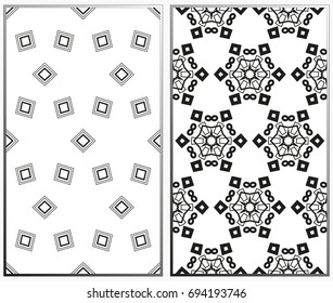 Seamless patterns set. Geometric ornaments. Abstract backgrounds. Vector illustration.