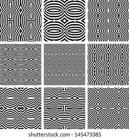 Seamless patterns set. Vector art.