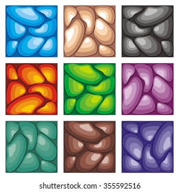 seamless patterns set, vector stone background textures collection
for creating game