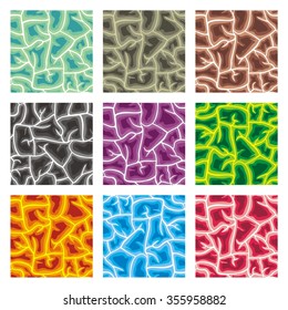 seamless patterns set, vector stone background textures collection
for creating game