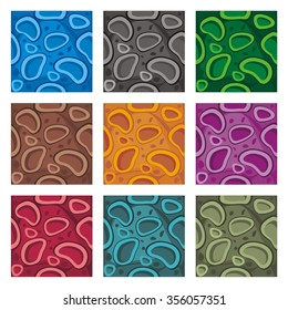 seamless patterns set, vector stone background textures collection
for creating game