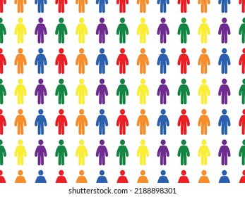 Patrones sin inconvenientes. Formas divertidas. Ilustración del vector humano