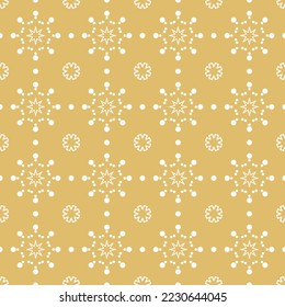 nahtlose Muster mit Schneeflocken. Dekorative Ornamente für Seidentextilien, Theatervorhang. Vorlage für Kunst, Druck, Mode, Innendekoration, Textildesign