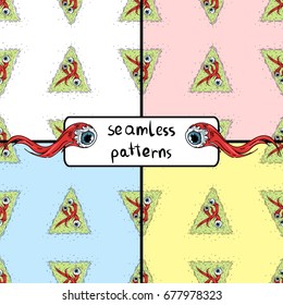Seamless patterns. Someone's eyes. Just eyes. Just someone's eyes.