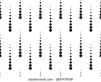 Seamless patterns. Stylish pattern made from circles.
Graphic transition bars from dots with a vertical direction.
