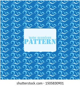 Seamless patterns with stylized sea waves vintage style.
