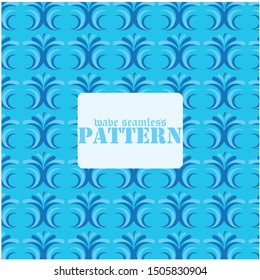 Seamless patterns with stylized sea waves vintage style.
