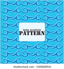 Seamless patterns with stylized sea waves vintage style.
