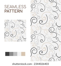 Seamless Patterns of Swirl Line Background. Suitable for fashion, fabric, wallpaper, and all prints. vector illustration