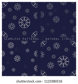 Seamless patterns for textile and fabric , natural circle style
