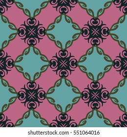 Seamless patterns for textiles, postcards.
