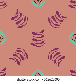 Seamless patterns for textiles, postcards.
