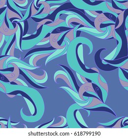 Seamless patterns for textiles, postcards.