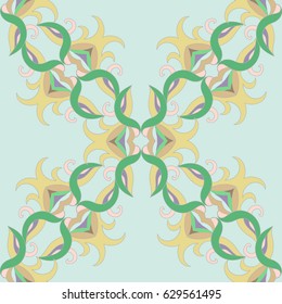 Seamless patterns for textiles, postcards.