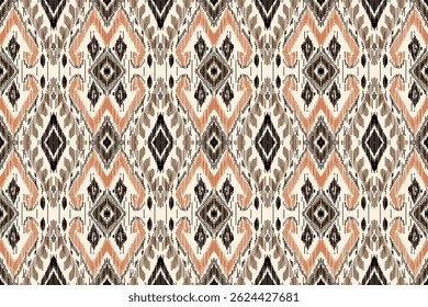 Seamless patterns textured handmade. Ethnic bohemian, Ikat style design motifs, Geometric pattern, silk damask seamless . Vector illustration.