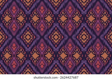 Seamless patterns textured handmade. Ethnic bohemian, Ikat style design motifs, Geometric pattern, silk damask seamless . Vector illustration.