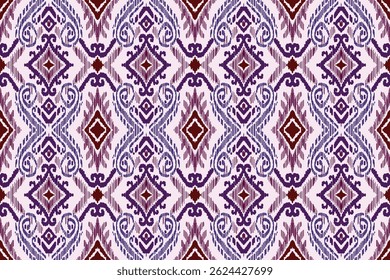 Seamless patterns textured handmade. Ethnic bohemian, Ikat style design motifs, Geometric pattern, silk damask seamless . Vector illustration.