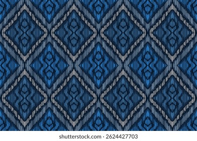 Seamless patterns textured handmade. Ethnic bohemian, Ikat style design motifs, Geometric pattern, silk damask seamless . Vector illustration.