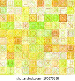 Seamless patterns (tiling). Abstract geometric ornament. Vector 