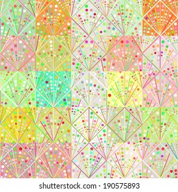Seamless patterns (tiling). Abstract geometric ornament. Vector 