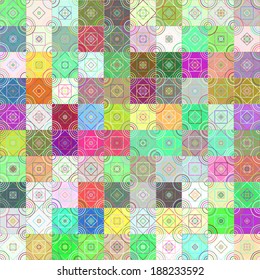 Seamless patterns (tiling). Endless texture for fashion, wallpaper, fill, web page background, fabric, tablecloth, wrapping paper, invitation card. Abstract geometric ornament. Vector 