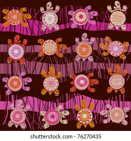 Seamless patterns tortoises