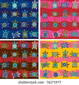 Seamless patterns tortoises