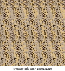 Seamless patterns. Various wavy stripes. Horizontal curled line. Design for fabric, Design for fabric, paper, textile, ceramics, packaging, wallpaper. Vector graphic ornament. Vector graphic ornament.