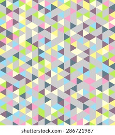 Seamless patterns, vector polygon art, soft colored abstract illustration. Web and mobile interface template. Corporate website design. Hipster style. Grey beige yellow blue purple pink brown orange