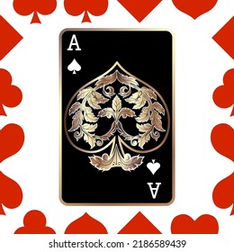Seamless patterns. Vector suits for playing cards. Fashionable design for fabric, wallpaper, textile and decor, and back cover design for playing cards.
