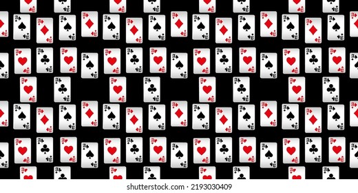 Seamless patterns. Vector suits for playing cards. Fashionable design for fabric, wallpaper, textile and decor, and back cover design for playing cards.
