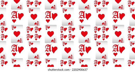 Seamless patterns. Vector suits for playing cards. Fashionable design for fabric, wallpaper, textile and decor, and back cover design for playing cards.

