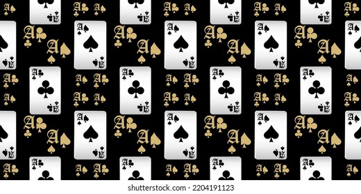 Seamless patterns. Vector suits for playing cards. Fashionable design for fabric, wallpaper, textile and decor, and back cover design for playing cards.
