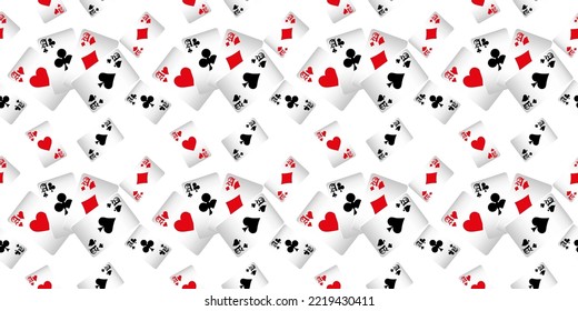 Seamless patterns. Vector suits for playing cards. Fashionable design for fabric, wallpaper, textile and decor, and back cover design for playing cards.
